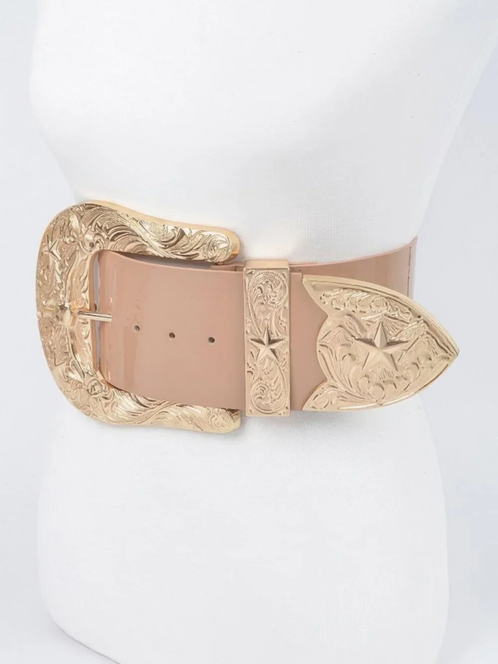 Oversized Multi Metal Waist Enamel Belt